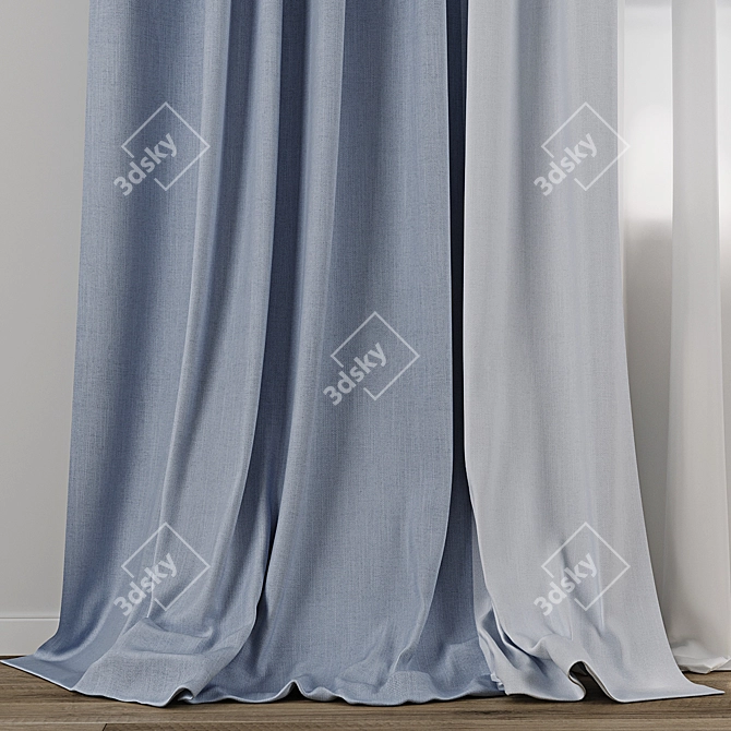 Timeless Curtain 3D Model 3D model image 2