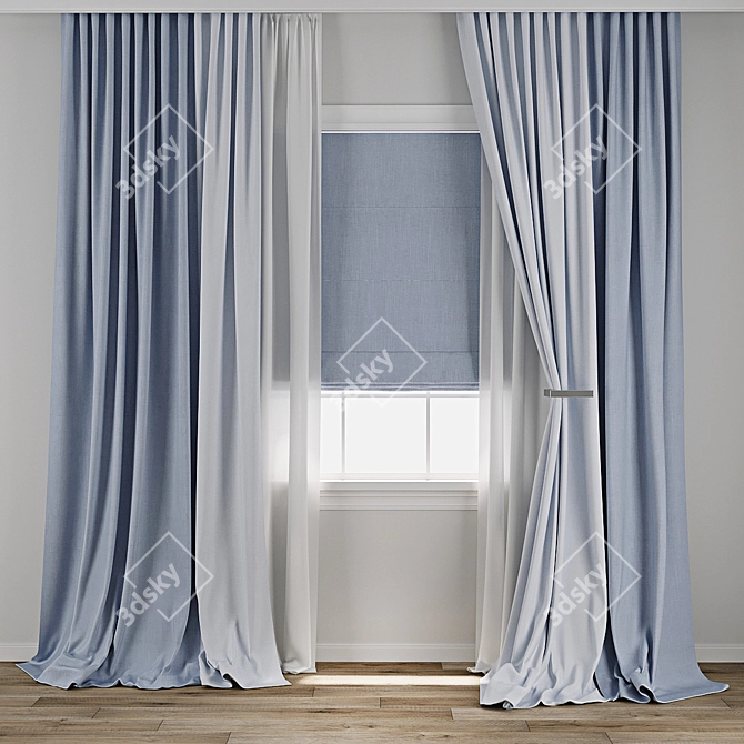 Timeless Curtain 3D Model 3D model image 4