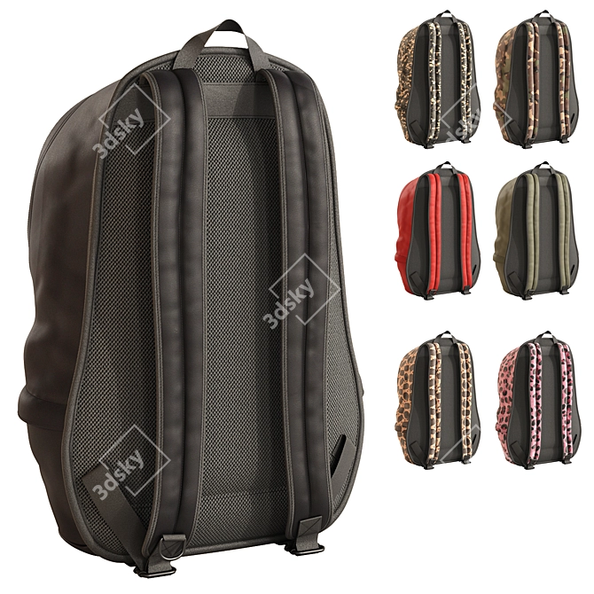 Diesel Rave Leather Backpack 3D model image 6