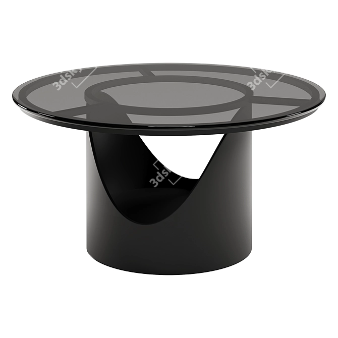 Modern Metal Taco Coffee Table 3D model image 2