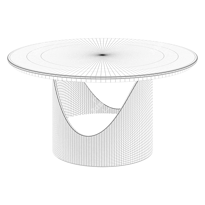 Modern Metal Taco Coffee Table 3D model image 4