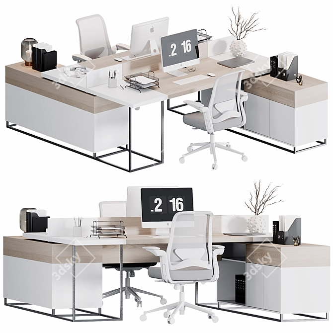 PBR Office Furniture Collection 3D 3D model image 1