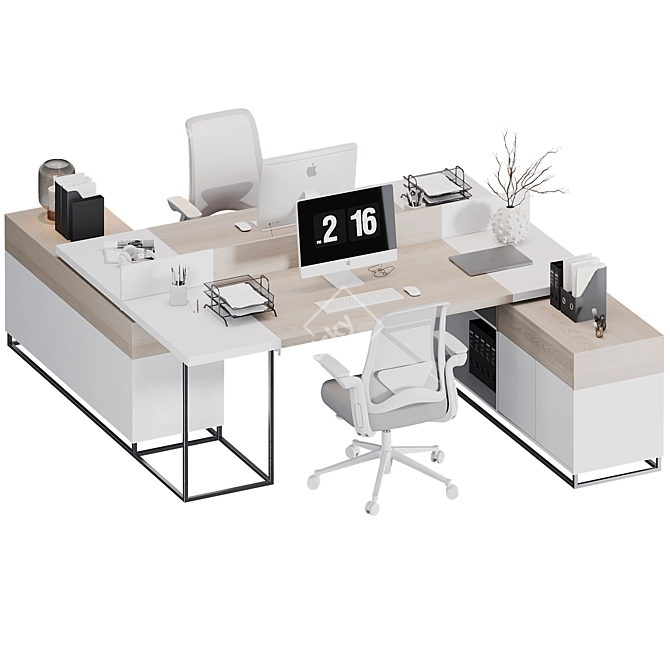 PBR Office Furniture Collection 3D 3D model image 2