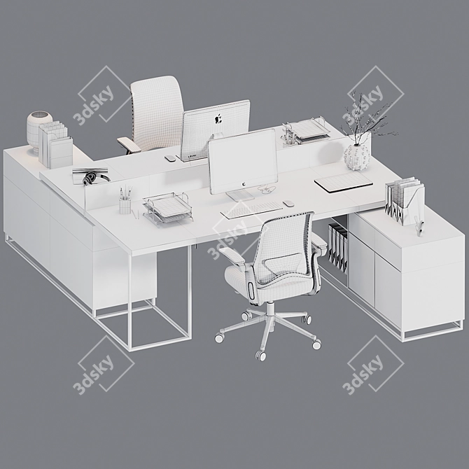 PBR Office Furniture Collection 3D 3D model image 5