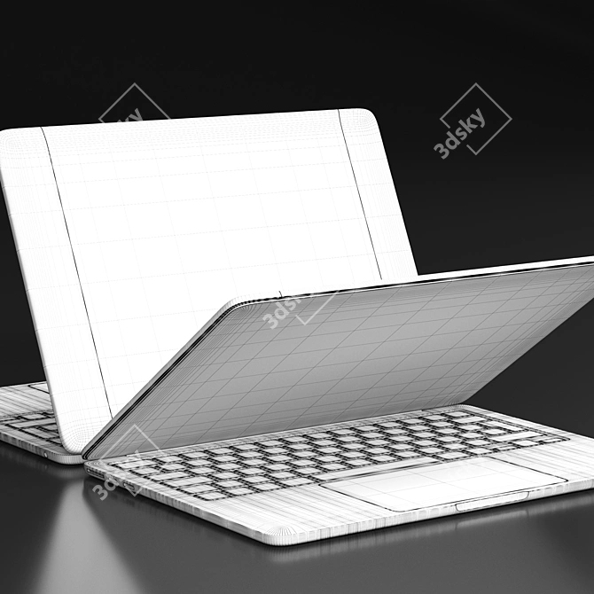 Apple MacBook Air 2022 3D Model 3D model image 7