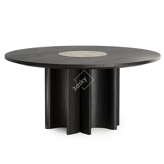 Elegant SILVA Table, Dual Color 3D model image 3