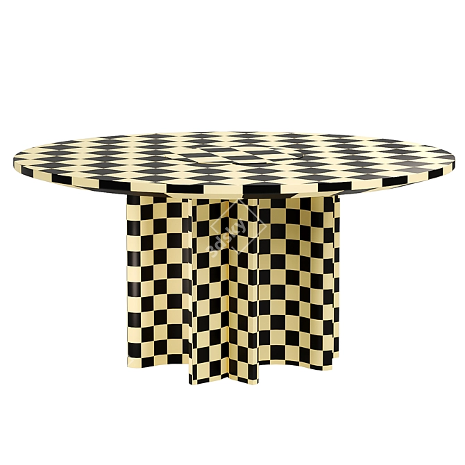 Elegant SILVA Table, Dual Color 3D model image 4