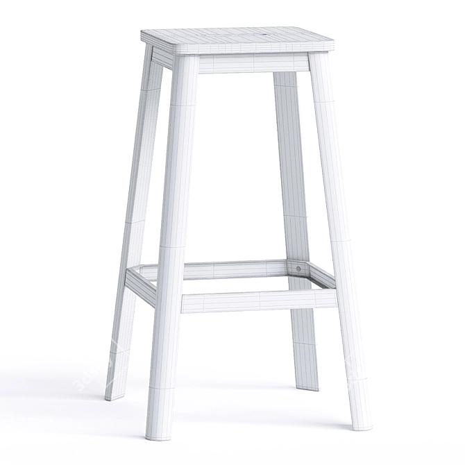 Elegant Oceanna Counter Stool 3D model image 3