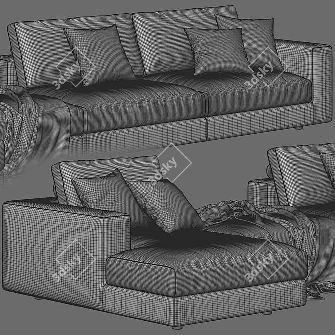 Luxury Bonaldo Superhiro Chaise Longue 3D model image 4