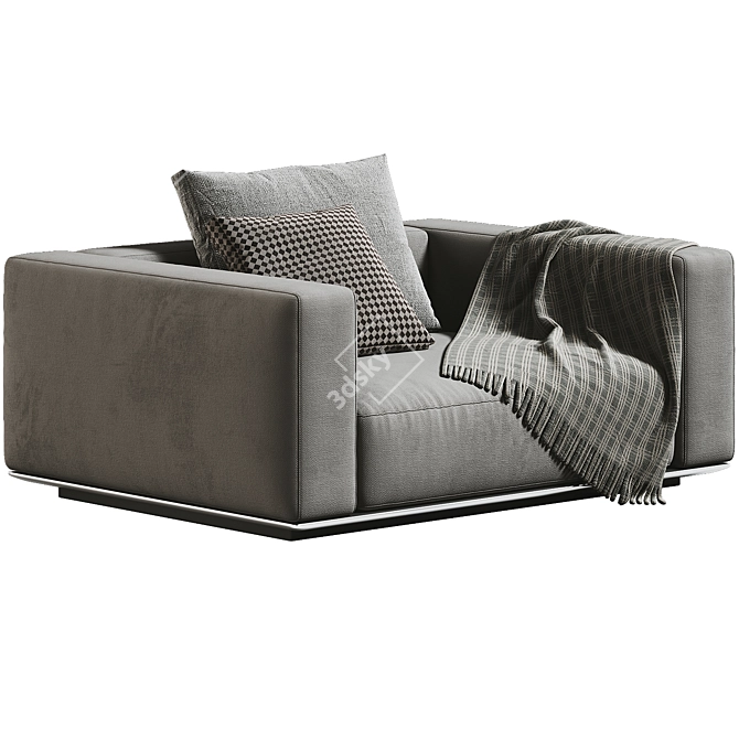 Luxury Flexform Grandemare Armchair 3D model image 2