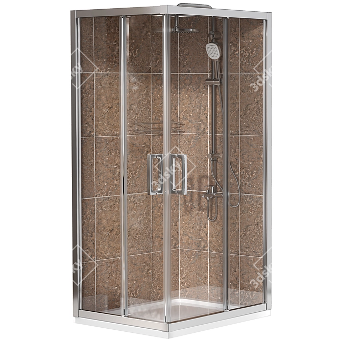 Cozy 'Stworki Karlstad' Shower Corner 3D model image 1