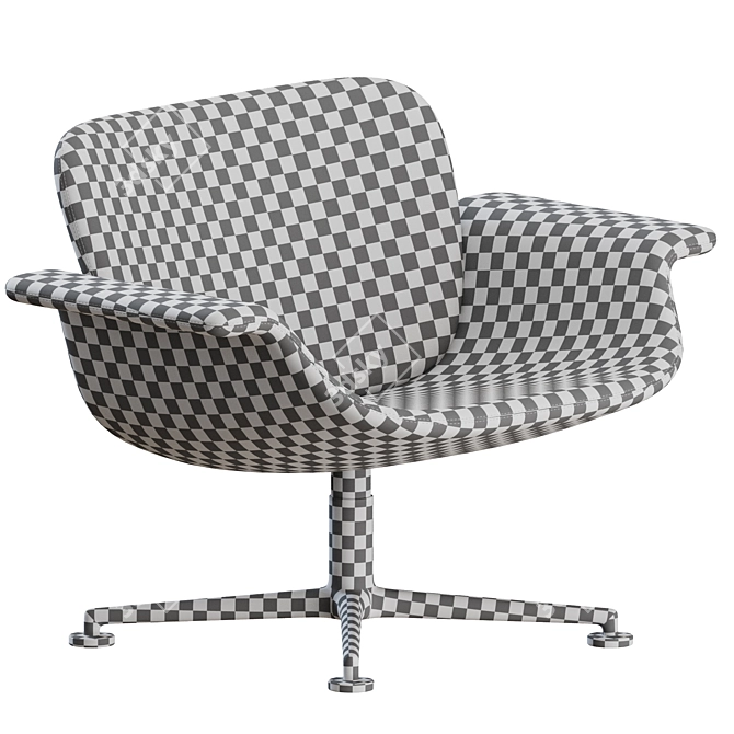  Knoll Swivel Lounge Chair Pair 3D model image 3