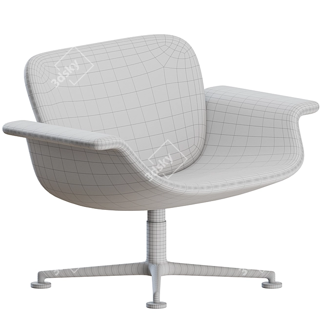  Knoll Swivel Lounge Chair Pair 3D model image 4