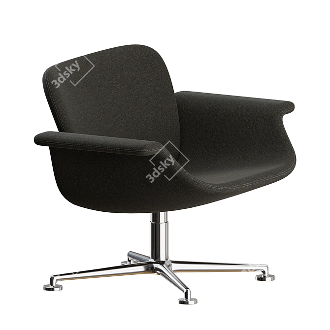  Knoll Swivel Lounge Chair Pair 3D model image 6