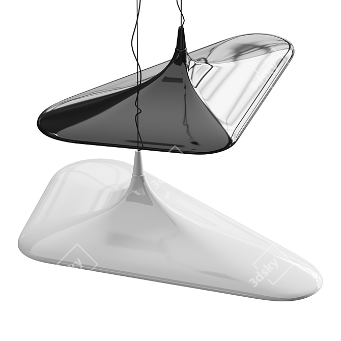 Contemporary LED Pendant Lamp Odile Decq 3D model image 3