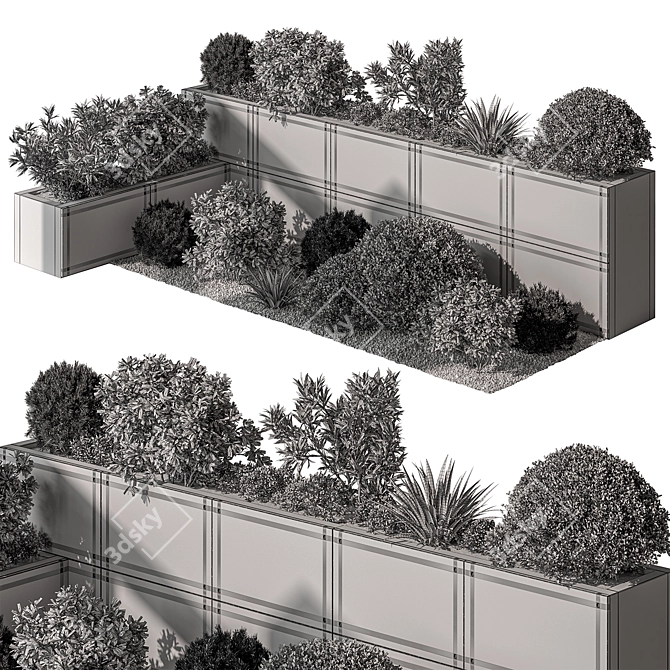 Outdoor Plant Box 631 3D model image 5