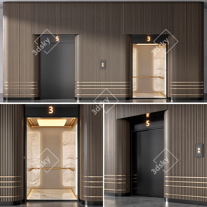 Modern Elevator Design Model 3D model image 3