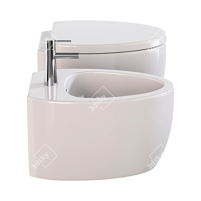 BOCCHI Etna Wall Hung Toilet 3D model image 3