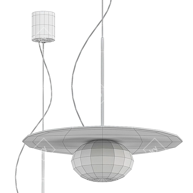 Sleek Modern Pendant Light 3D model image 4