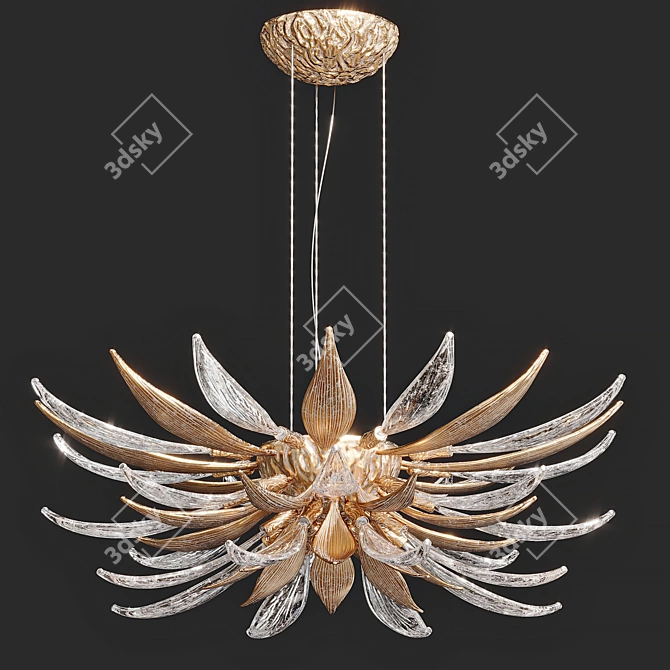 Dandelion Hope Flower Pendant Light 3D model image 1