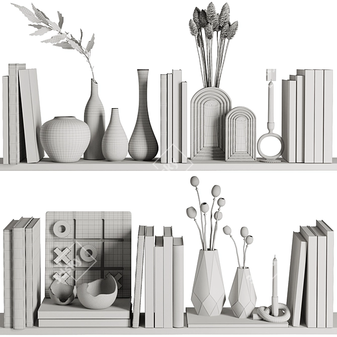 Elegant Decor Set 2016 3D model image 6