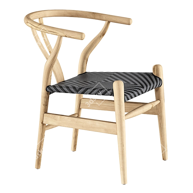 Sleek Outdoor Dining Set 3D model image 8
