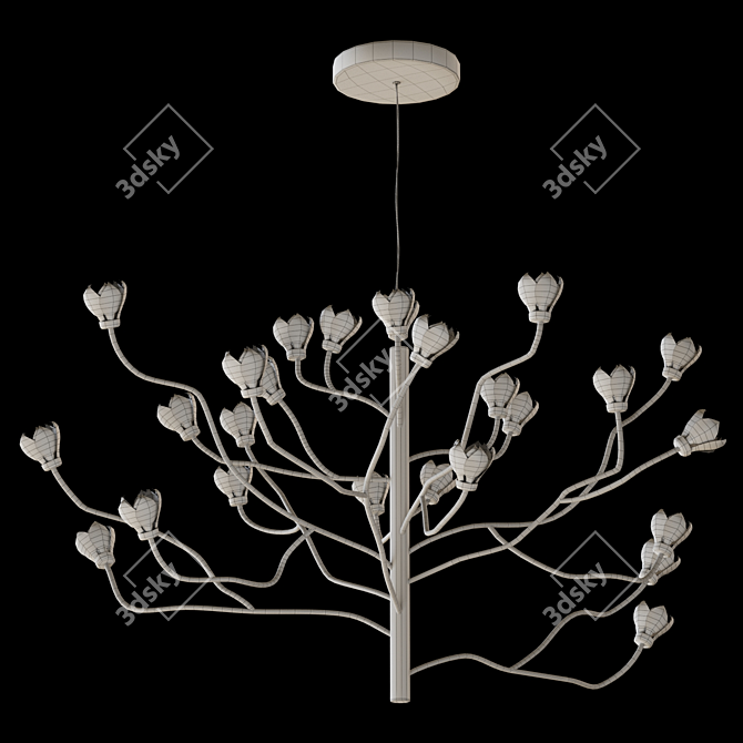 Elegant MOKUREN Pendant Light 3D model image 5