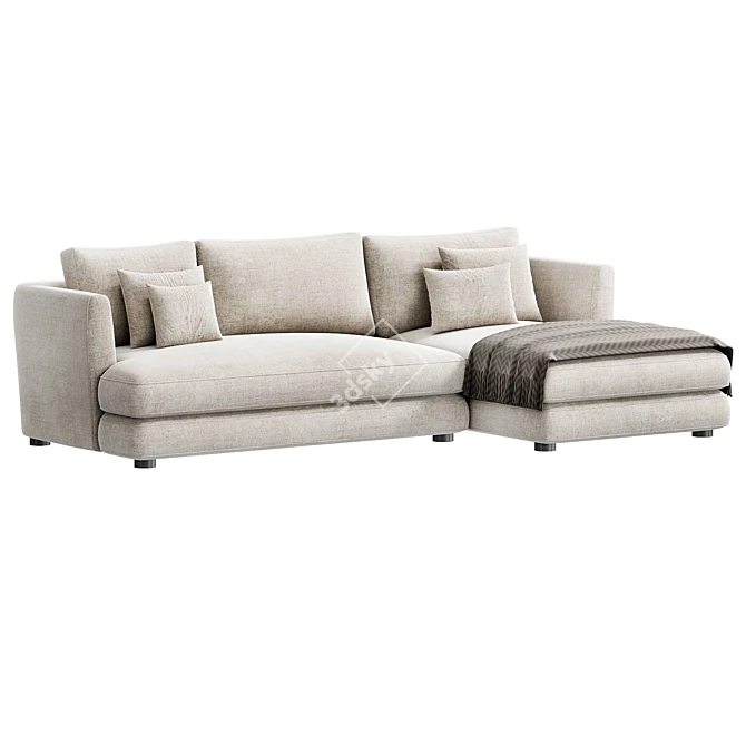 Sleek Modern Sofa SetConfig By LavistRu 3D model image 2