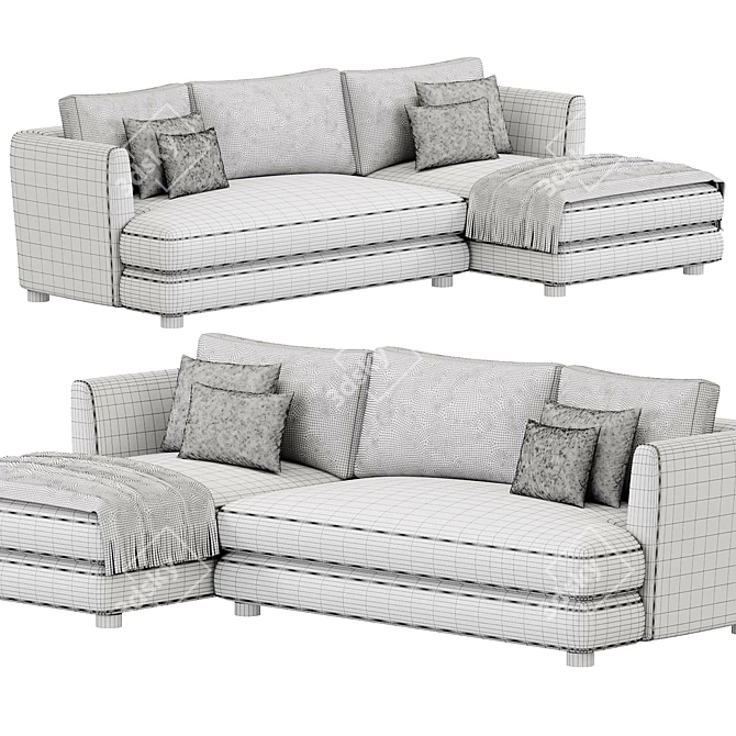 Sleek Modern Sofa SetConfig By LavistRu 3D model image 5