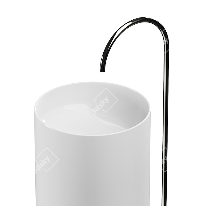 Sleek Fontana Freestanding Washbasin 3D model image 3