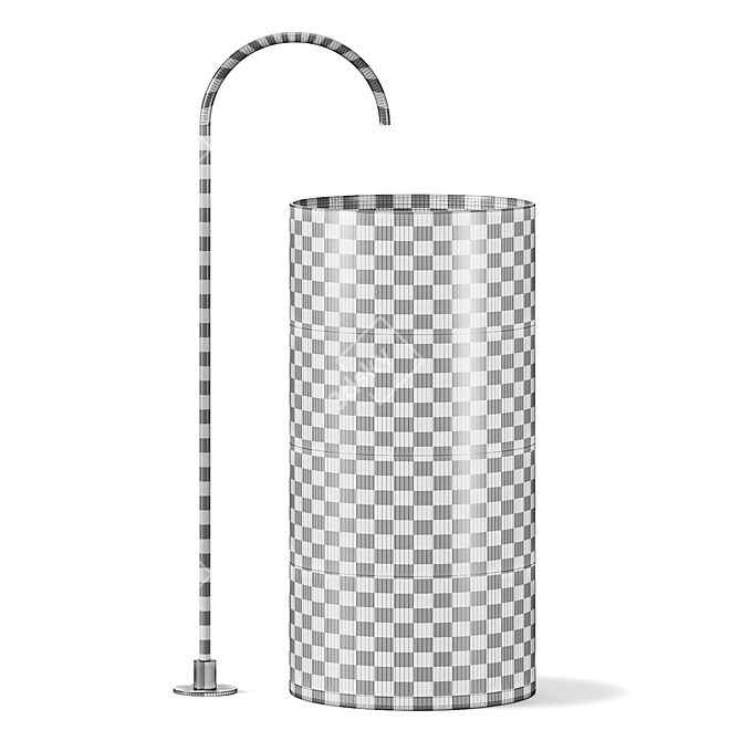 Sleek Fontana Freestanding Washbasin 3D model image 4