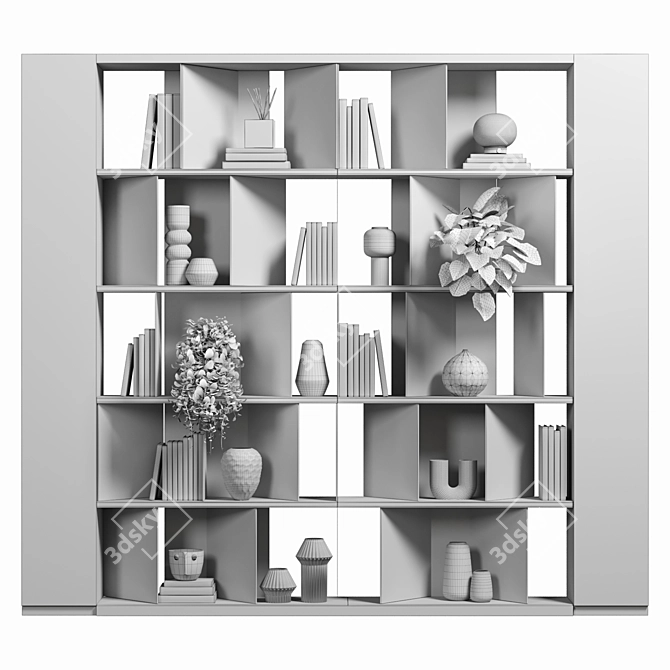 Modular Cabinet with Shelves 3D model image 4