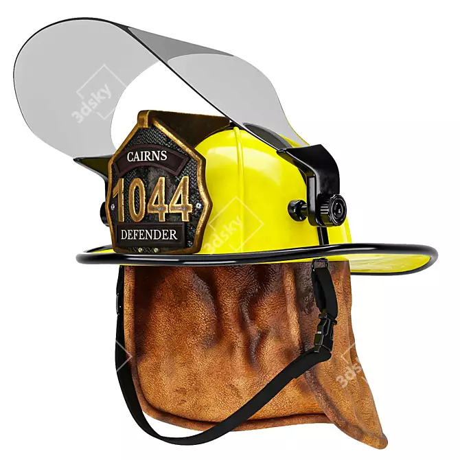 Firefighter Helmet in 4K Textures 3D model image 1