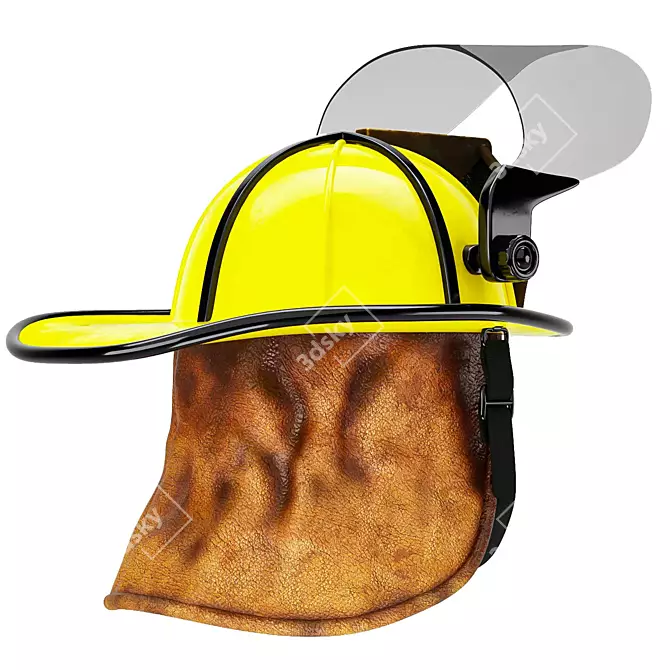 Firefighter Helmet in 4K Textures 3D model image 2