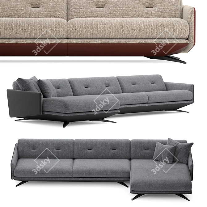 Luzaro Insight Sofa Exquisite Quality 3D model image 1