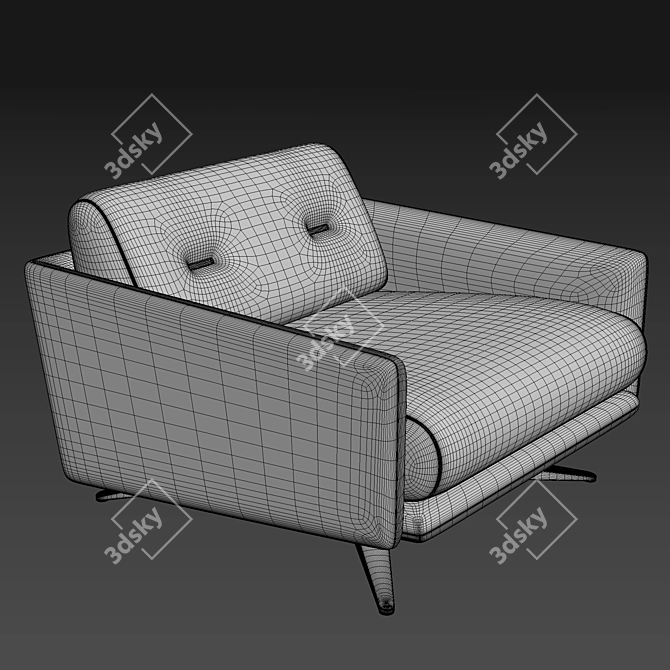 Luxury Insight Armchair by Luzaro 3D model image 6