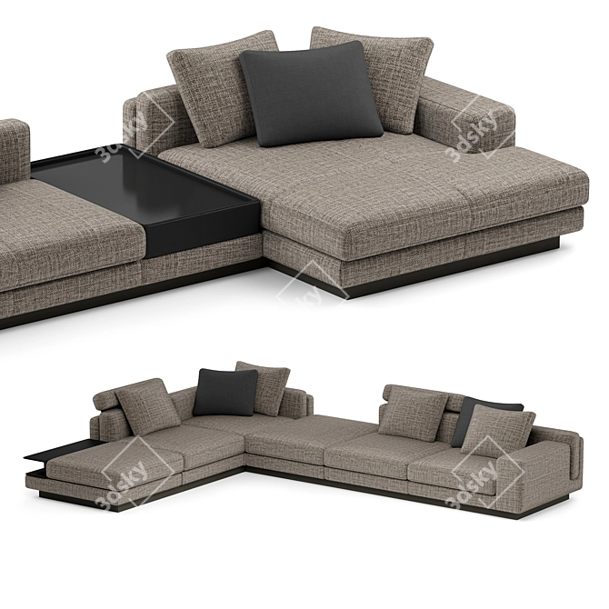 Elegant Sofa by Luzaro 3D model image 1