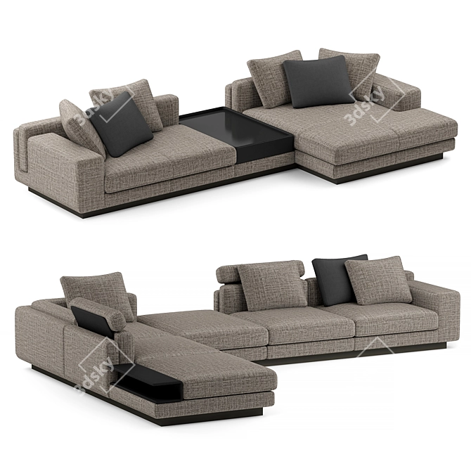 Elegant Sofa by Luzaro 3D model image 5