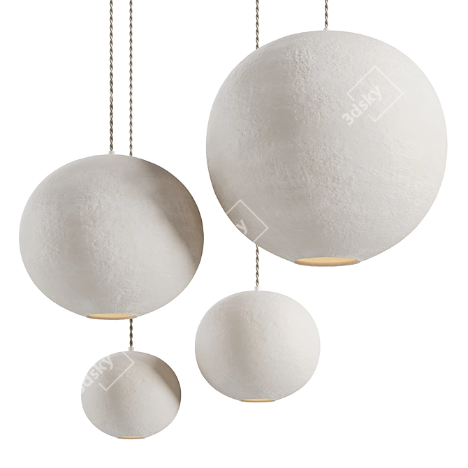 Pura Pendant Lights Set by Lumalano 3D model image 1