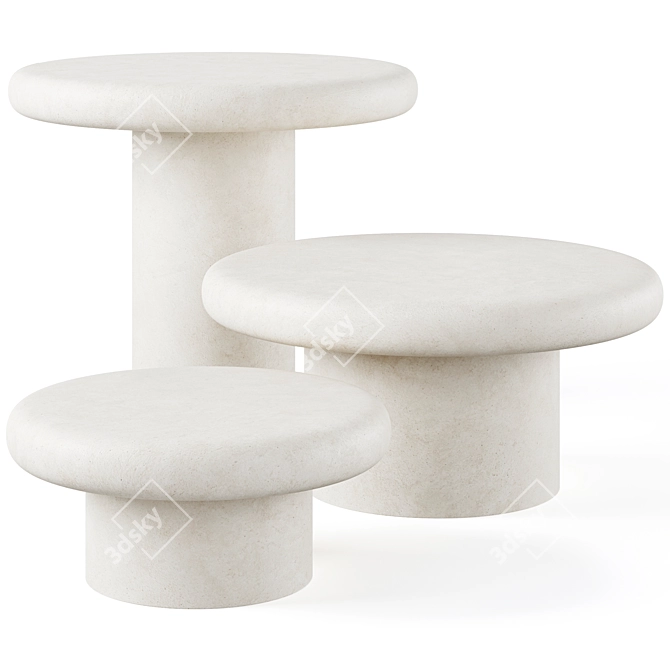 Addaia Round Table Set 3D model image 1