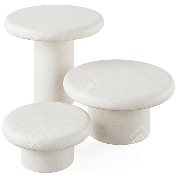 Addaia Round Table Set 3D model image 4