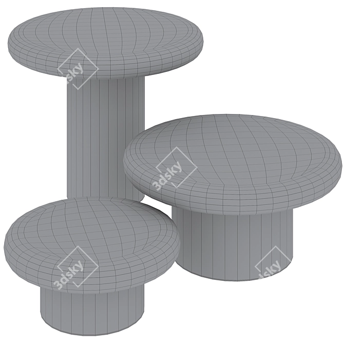 Addaia Round Table Set 3D model image 5