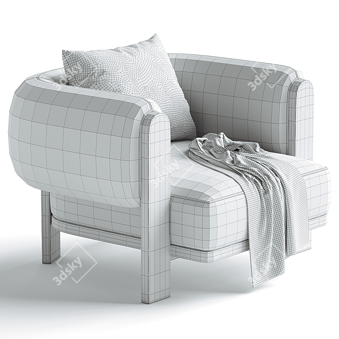 Stylish Vanderbilt Model Chair 3D model image 5