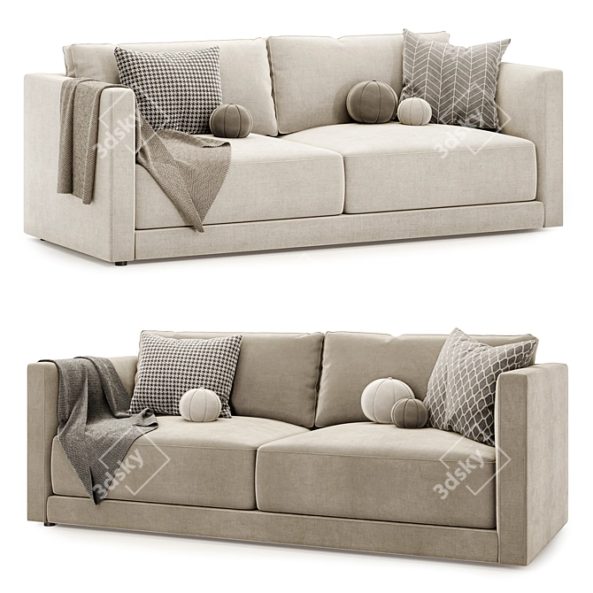 Modern Astra Sofa Set Collection 3D model image 1