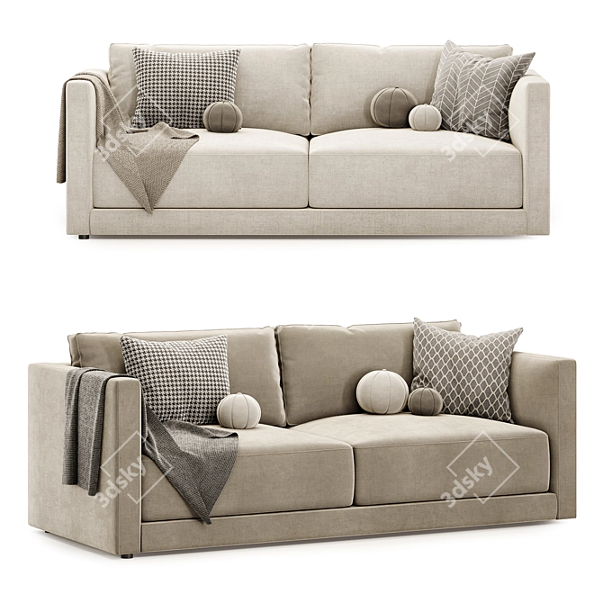 Modern Astra Sofa Set Collection 3D model image 3