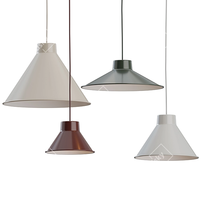 Modern Muuto Pendant Lamps Set 3D model image 1