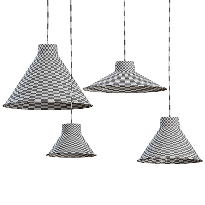 Modern Muuto Pendant Lamps Set 3D model image 2