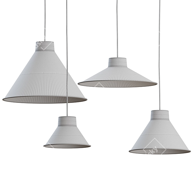 Modern Muuto Pendant Lamps Set 3D model image 10