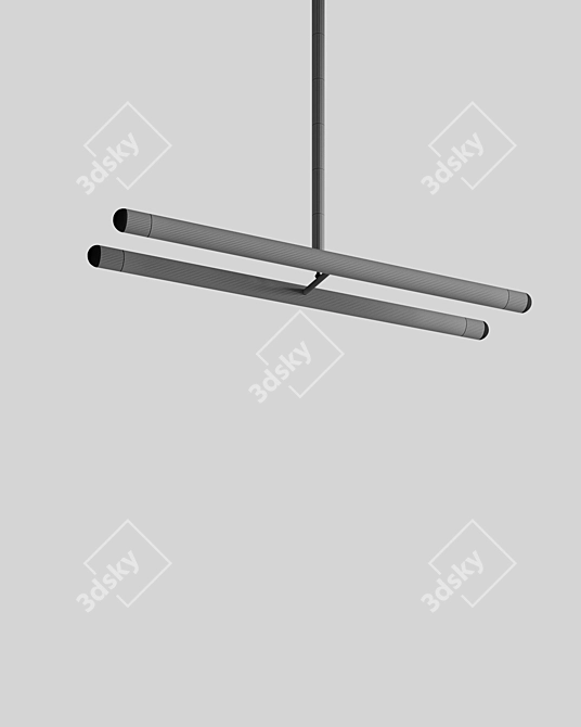 BaseLume Six Minimalist Steel Lamp 3D model image 2