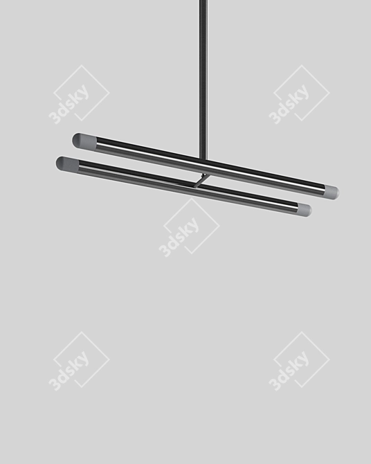 BaseLume Six Minimalist Steel Lamp 3D model image 4